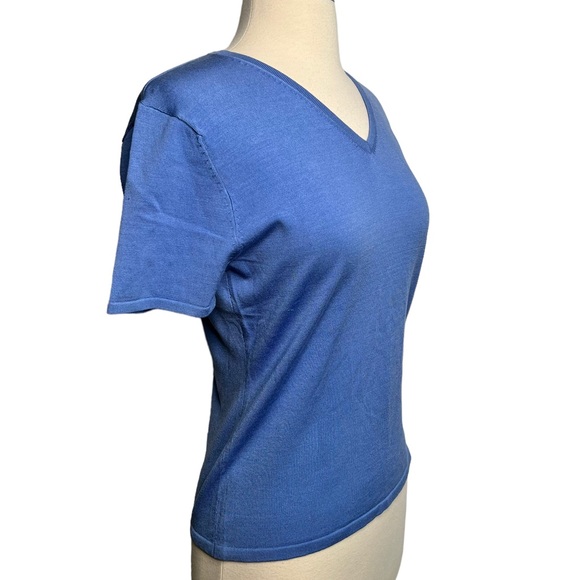 Tori Richard Honolulu Silk Blend Short Sleeve V-Neck Sweater NWT M - Picture 4 of 9